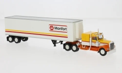 Brekina 86257 - H0 - Kenworth W900 Koffer-Sattelzug Monfort - modern